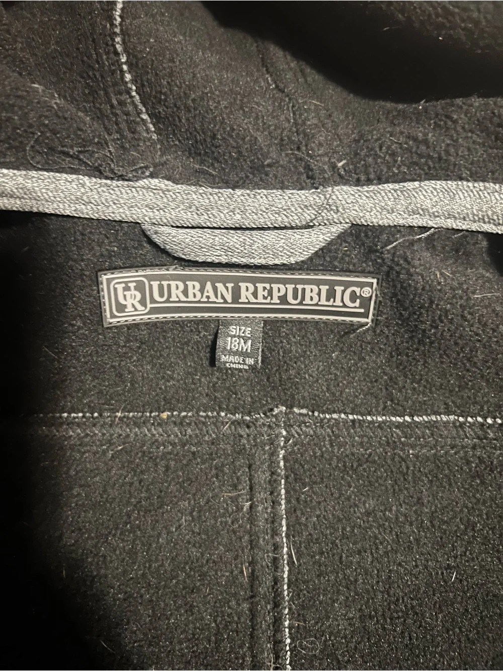 Urban Republic Hooded Toddler Raincoat in Charcoal Gray